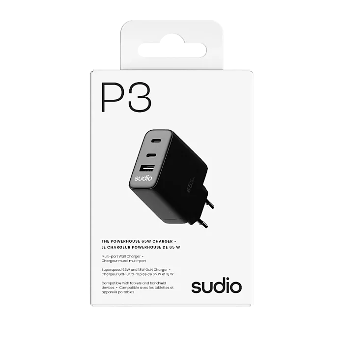 P3 GaN USB‑C Hızlı Şarj Adaptörü (65W) | Black - 4