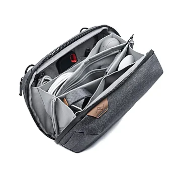 Tech Pouch Regular Teknoloji Aksesuar Çantası - Charcoal - 3