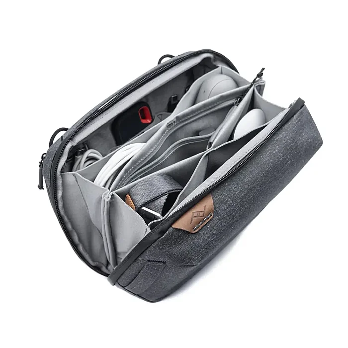 Tech Pouch Regular Teknoloji Aksesuar Çantası - Charcoal - 3