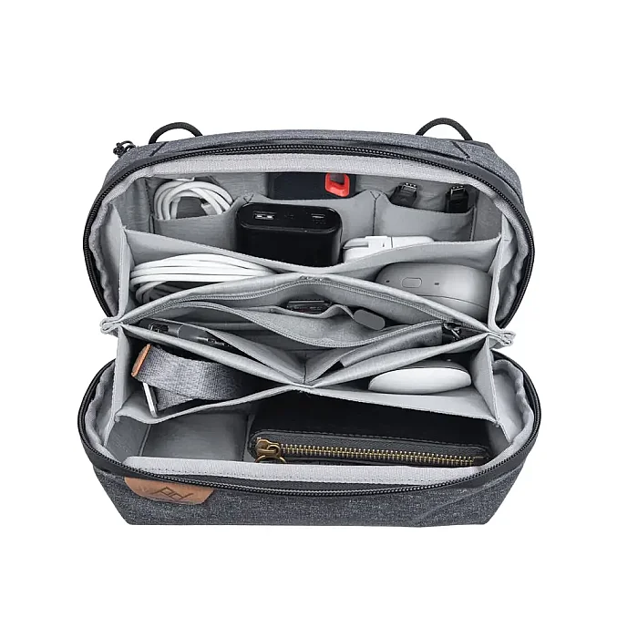Tech Pouch Regular Teknoloji Aksesuar Çantası - Charcoal - 4