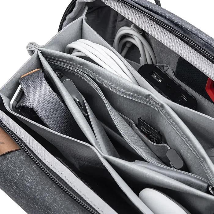 Tech Pouch Regular Teknoloji Aksesuar Çantası - Charcoal - 6