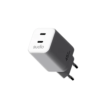 P2 GaN USB‑C Hızlı Şarj Adaptörü (45W) | White - Sudio