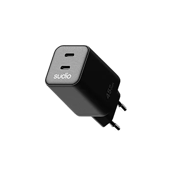P2 GaN USB‑C Hızlı Şarj Adaptörü (45W) | Black - Sudio
