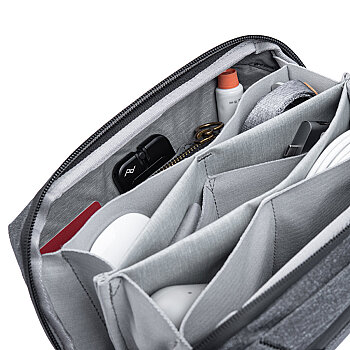 Tech Pouch Regular Teknoloji Aksesuar Çantası – Charcoal - 5