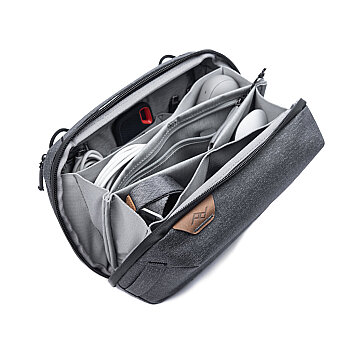 Tech Pouch Regular Teknoloji Aksesuar Çantası – Charcoal - 4