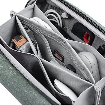 Tech Pouch Regular Teknoloji Aksesuar Çantası - Sage Green - 7