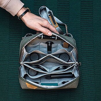 Tech Pouch Regular Teknoloji Aksesuar Çantası - Sage Green - 5