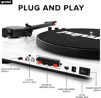 TT-900 Bluetooth Stereo Turntable Paket (Beyaz) - 4