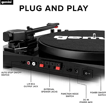 TT-900 Bluetooth Stereo Turntable Paket (Siyah) - 3