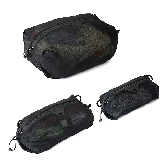 Ultralight Mesh Packing Cube Bundle – Ultra Hafif Çanta Düzenleyici Seti - Black - 2