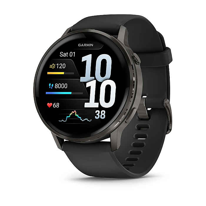 Venu 4 AMOLED 45 mm GPS Akıllı Saat - Black - 1