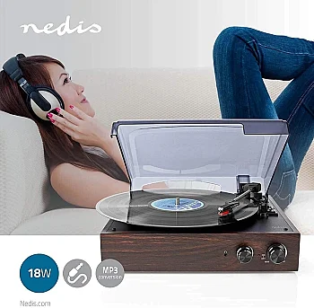 Wood Retro Turntable Hoparlör - 7