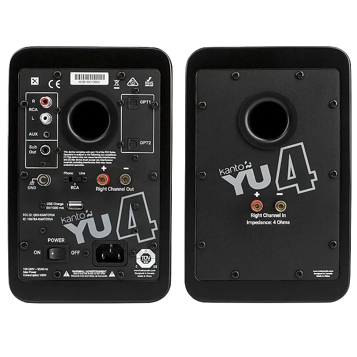 YU4 | 140W Watt 4'' Aktif Hoparlörler, Bluetooth® - Mat Siyah - 2