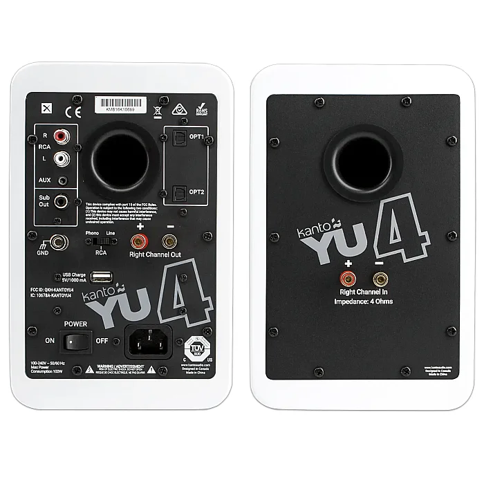 YU4 | 140W Watt 4'' Aktif Hoparlörler, Bluetooth® - Mat Beyaz - 2